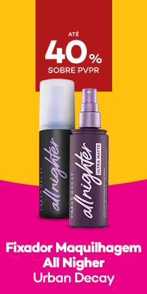 Fixador de Maquilhagem da marca Urban Decay com destaque promocional de até 40% sobre preço de Venda ao Público Recomendado